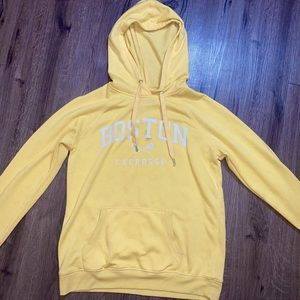yellow Boston Lacrosse hoodie